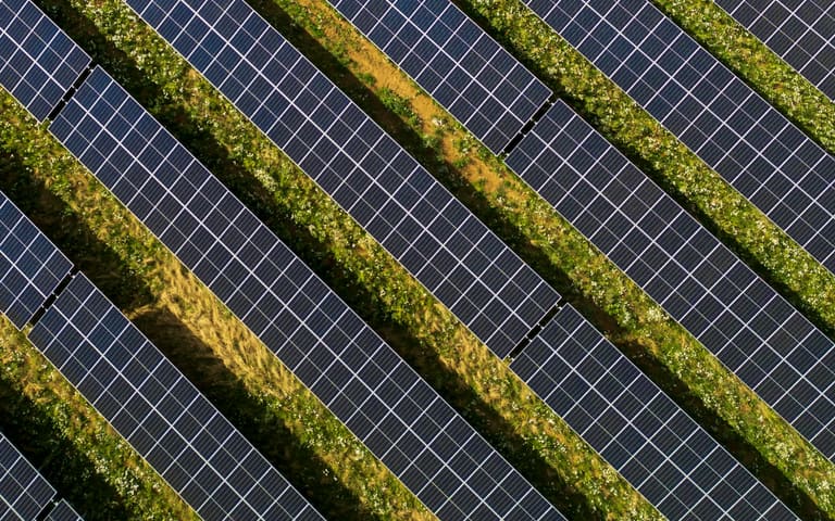 Usina solar de grande porte
